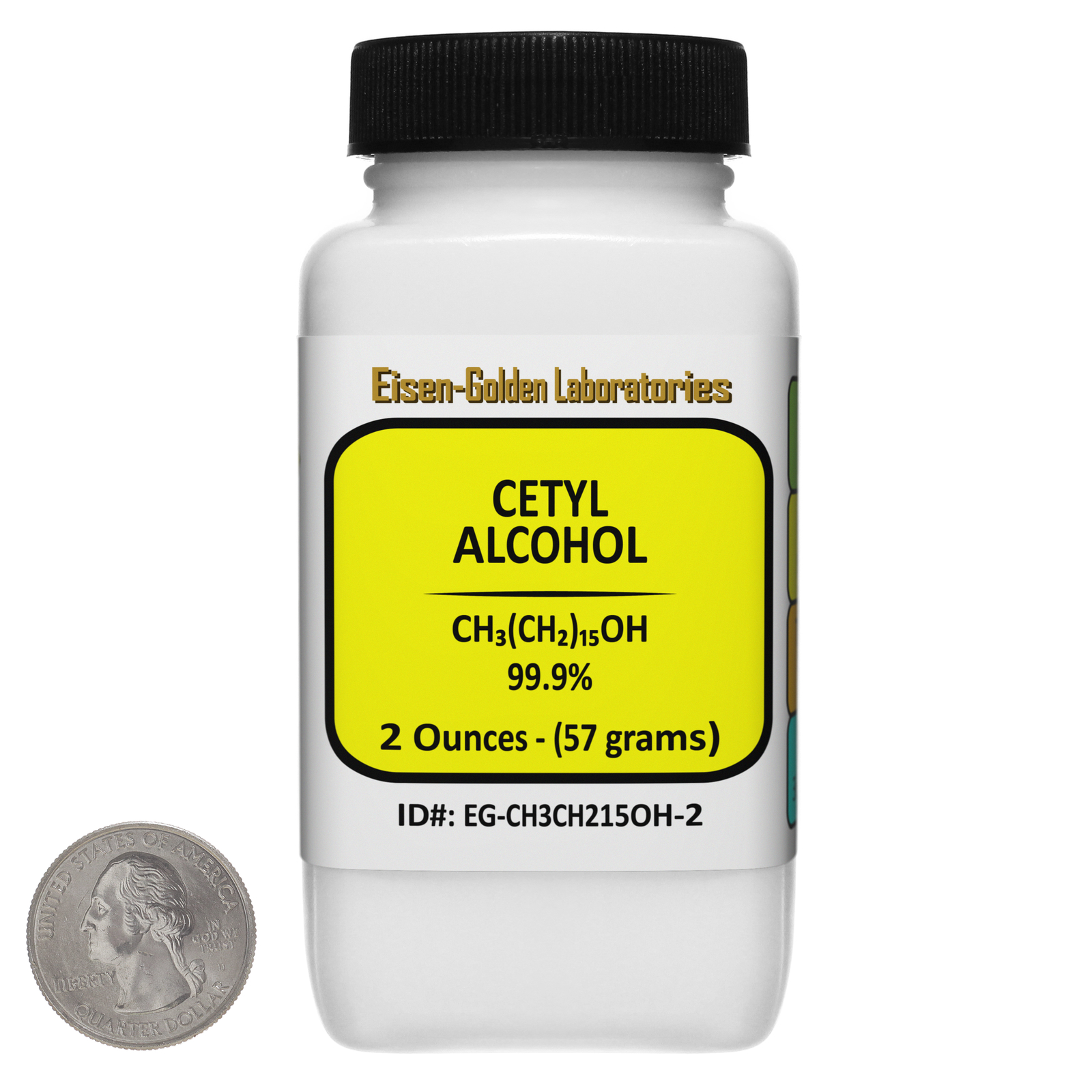 Cetyl Alcohol [CH3(CH2)15OH] 99.9% NF Food Grade Flake 2 Oz in a Bottle USA
