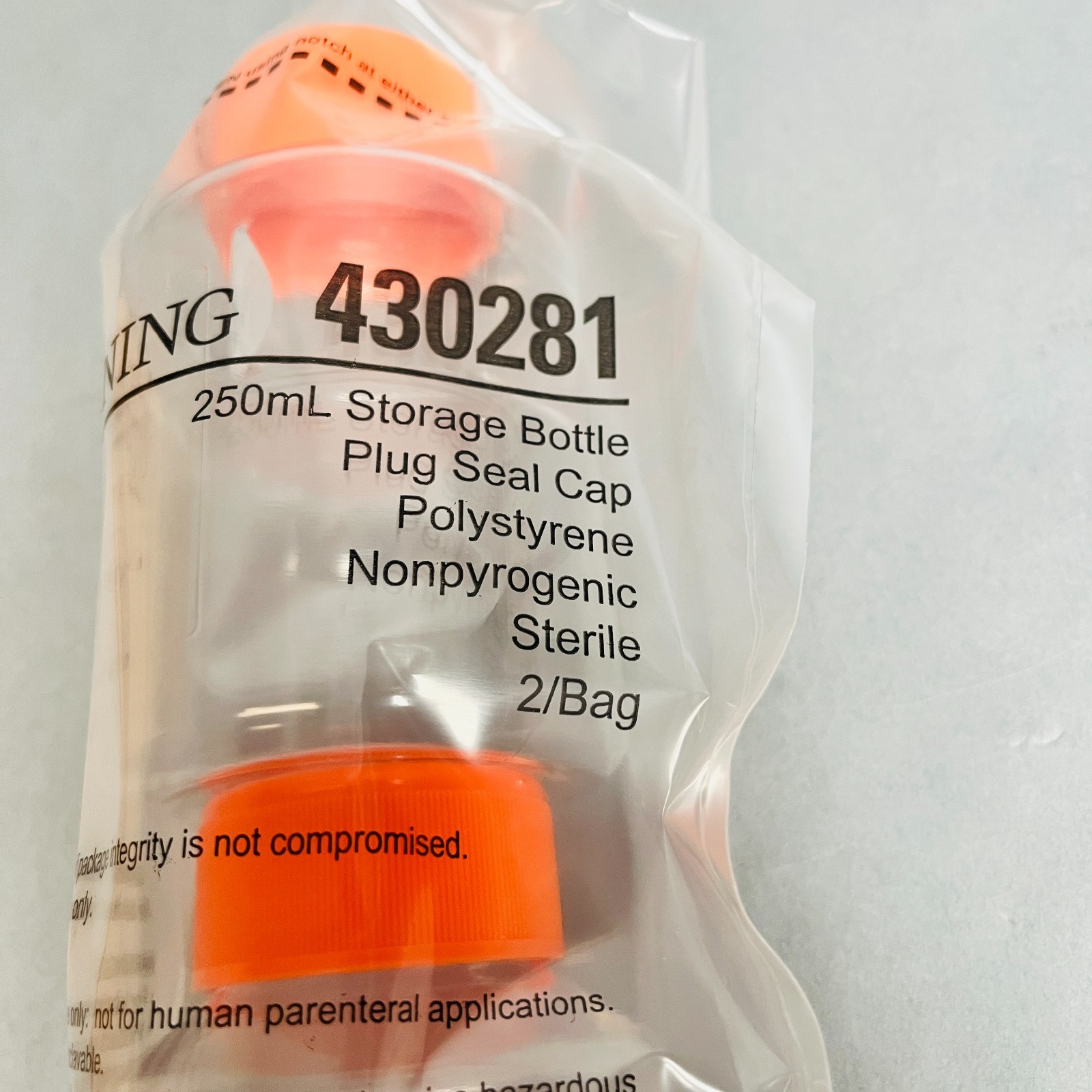 Corning Storage Bottle 250 ml Easy Grip Sterile Case of 24 Bottles
