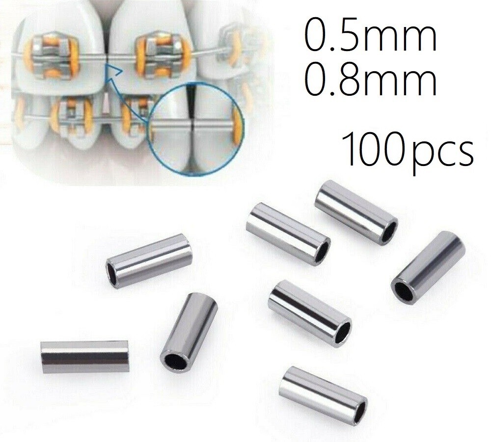 Dental Orthodontic Crimpable Hook Stop tube Mini Stops Bracket Stopper 0.5/0.8mm