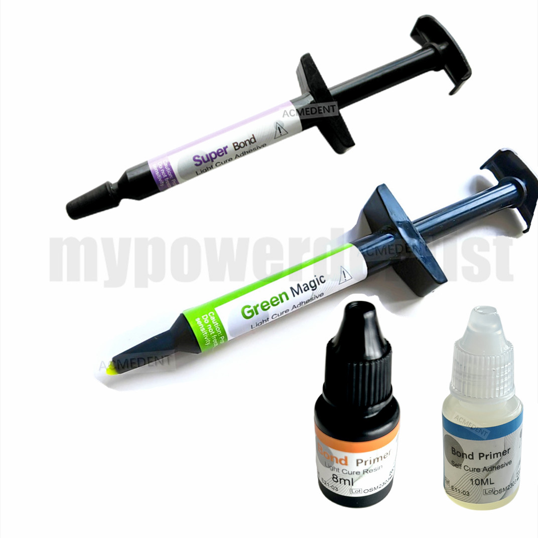 Dental Green Adhesive Paste Gel Bonding Brackets Self/Light Bonding Primer