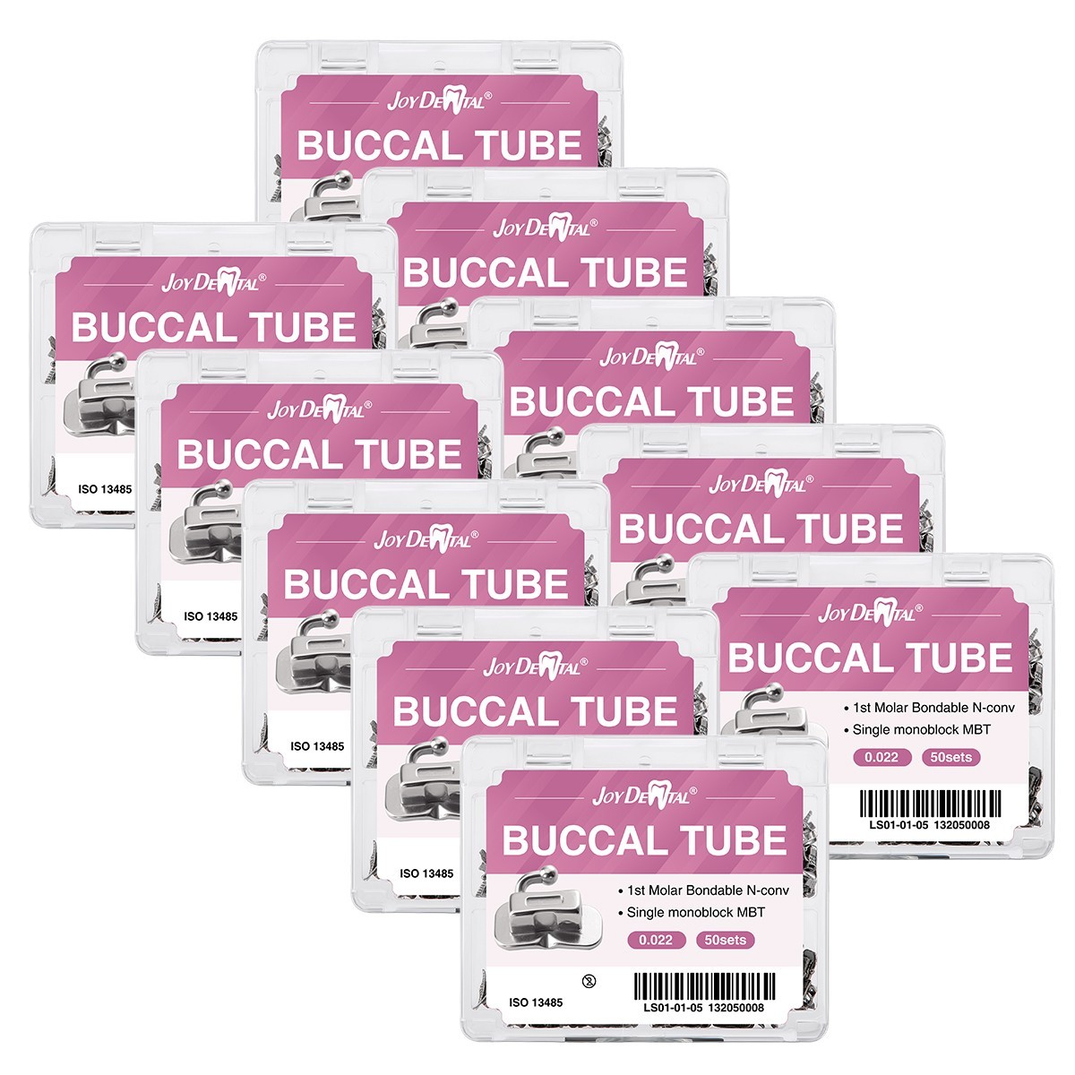 50 Sets Dental Orthodontic Buccal Tube 1st 2nd Molar Roth /MBT 022 Bondable