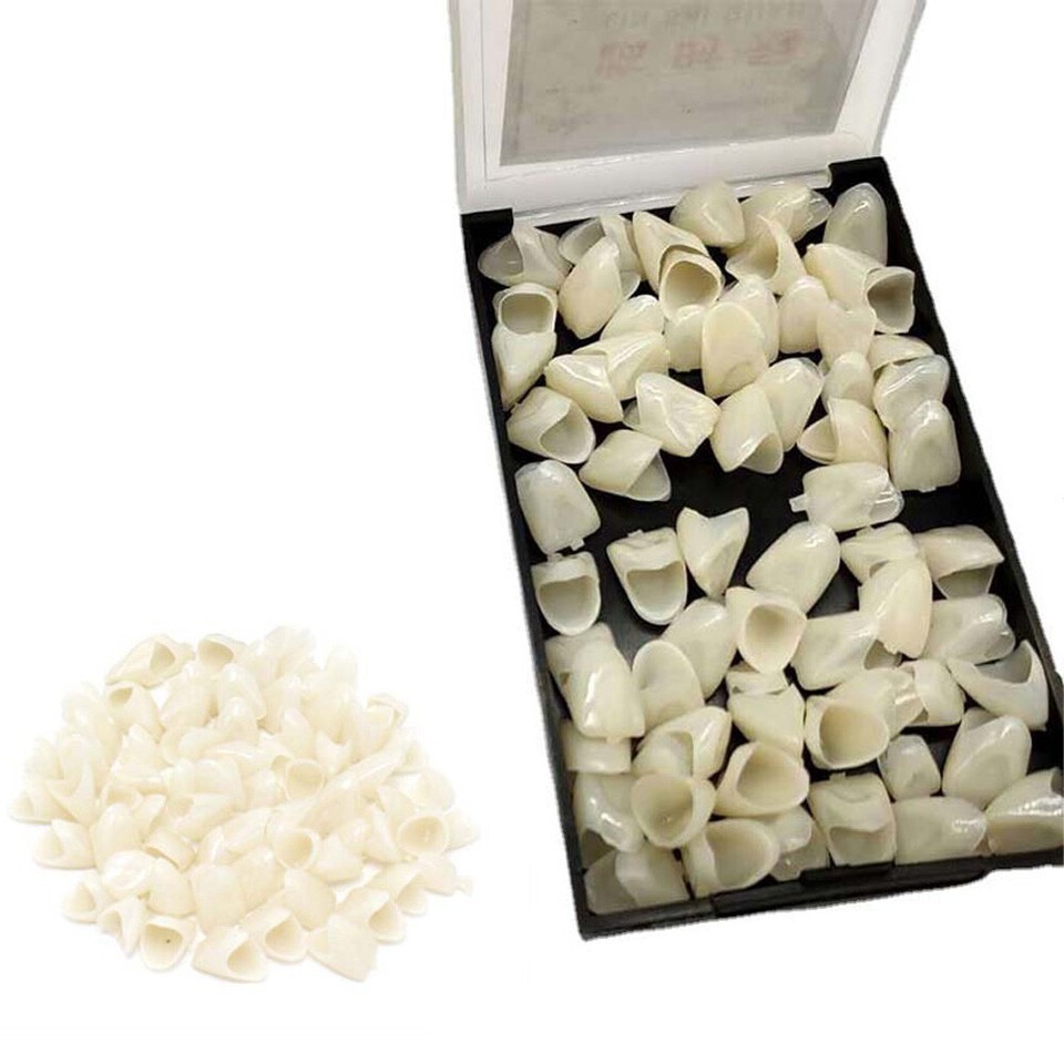 4 Types Dental Oral Temporary Crowns Resin Teeth Tooth Polycarbonate Caps Box