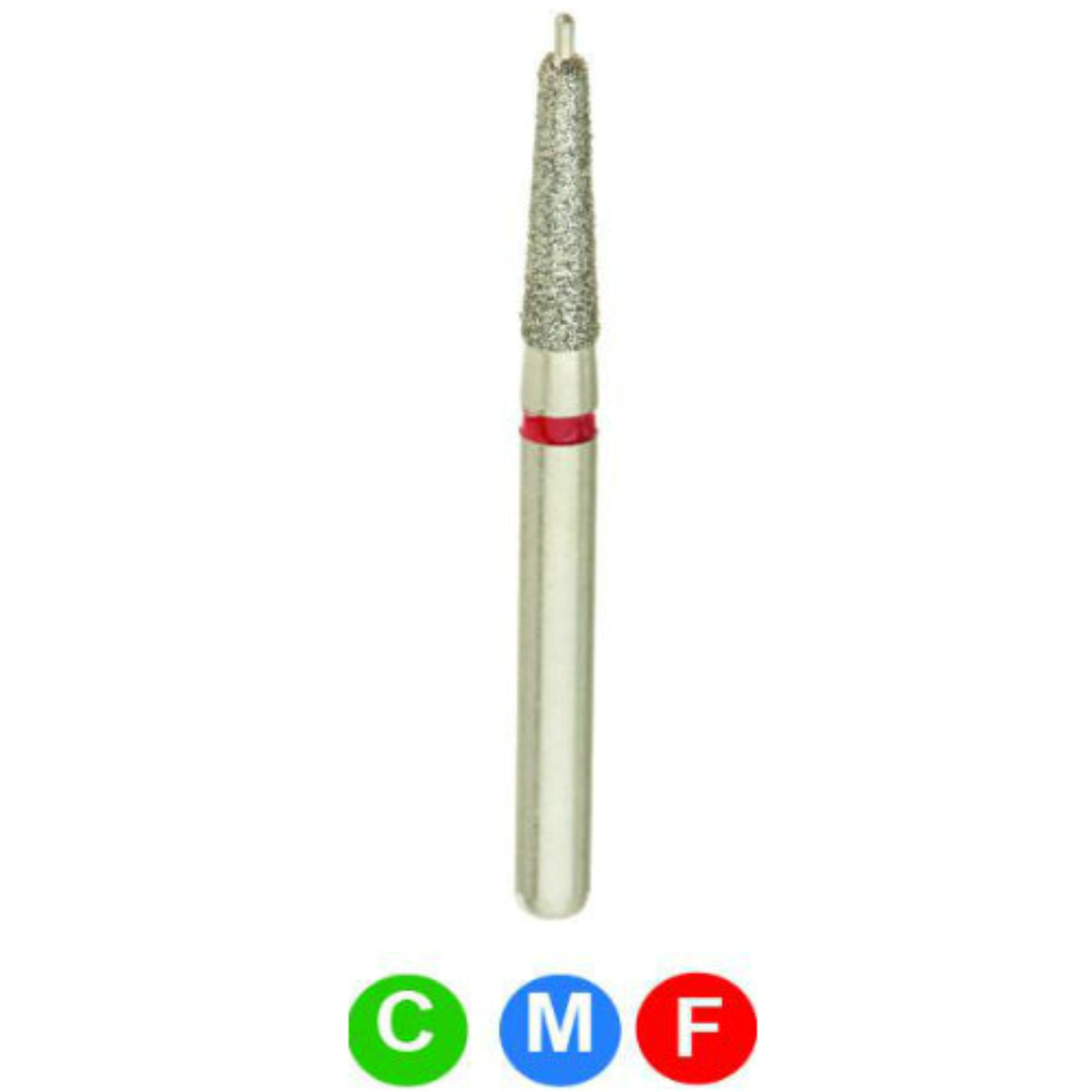 House Brand 508-016F FG Guide Pin Fine Red 1.6mm Diamond Burs 5/Pk N4F