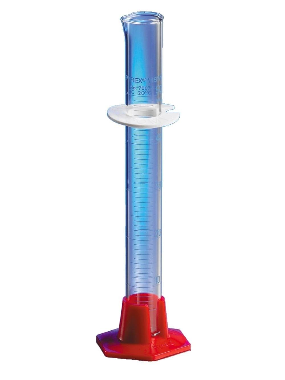 PYREX VISTA 100mL Volumetric Cylinders, TC, Hex Base, Blue Grad (Case of 12)