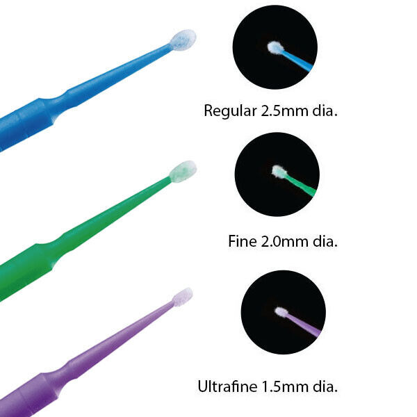 100Pcs Dental Disposable Materials Micro Applicators Brush Tooth 1.2/1.5/2.0/2.5