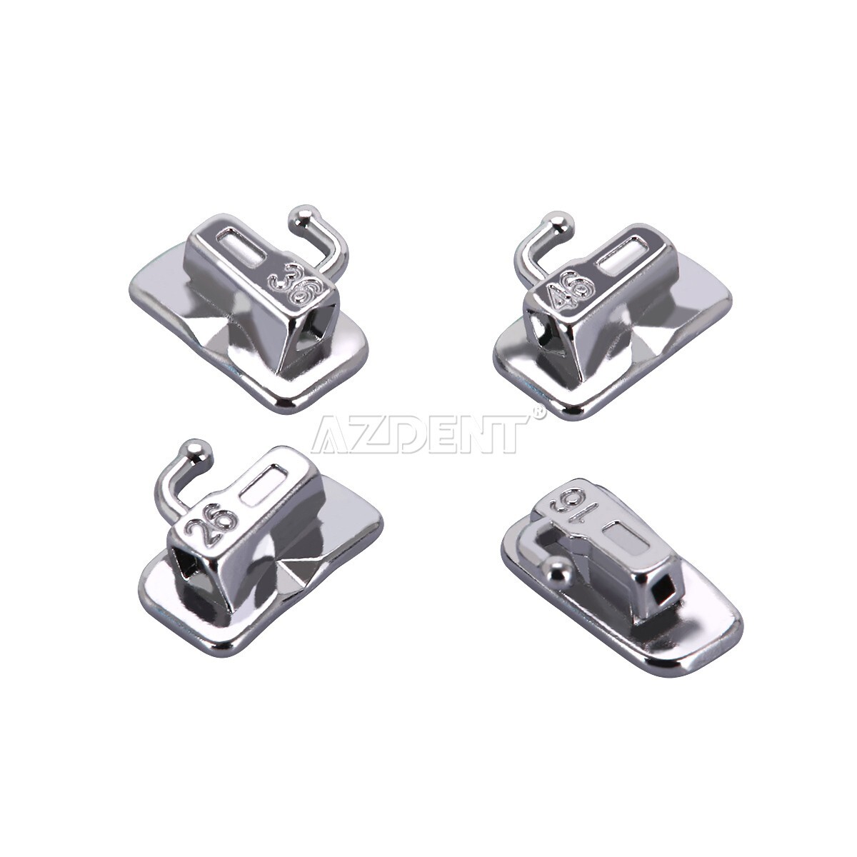 AZDENT Dental Bracket Passive Self Ligating Roth/MBT 022 Hooks 345 & Buccal Tube