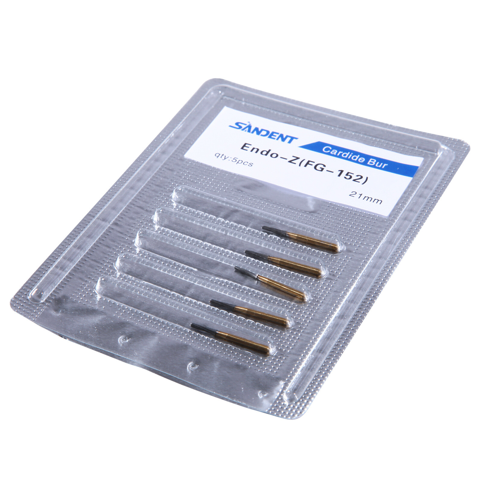5PCS Dental Endodontic ENDO-Z Tungsten Carbide Burs FG Round Bur High Speed 21mm