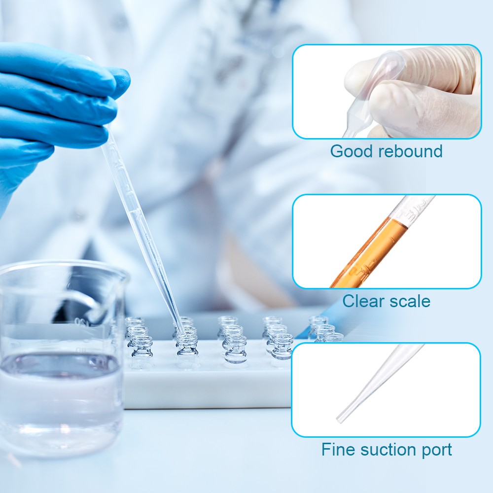 10PCS Plastic Transfer Pipettes Disposable Safe Eye Dropper Lab Supplies
