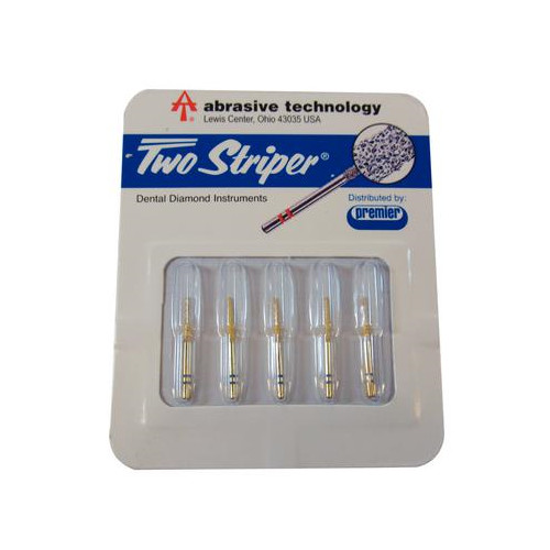 Abrasive Tech 252.SB Two Striper FG Curettage Medium Diamond Burs 5/Pk 2015605