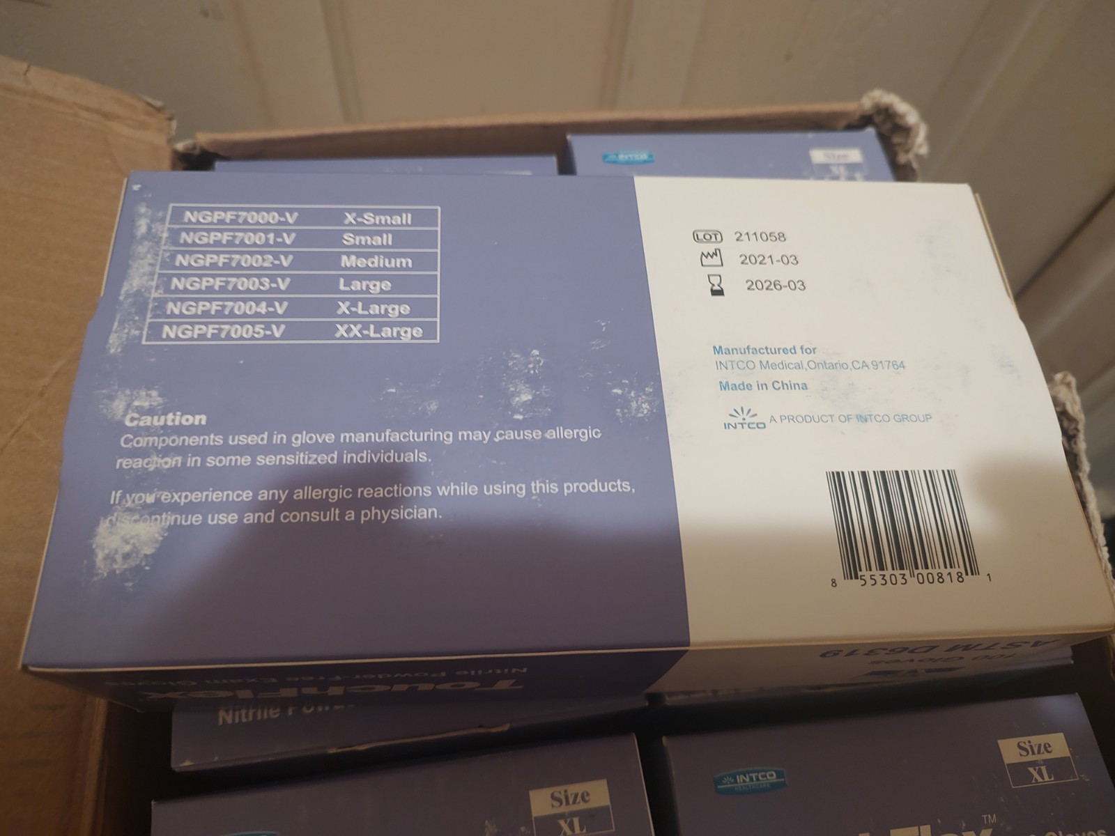 Intco Touch flex Nitrile Exam Gloves Powder Free 1000 Gloves Extra Large Full…