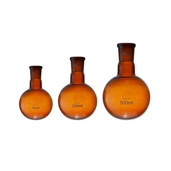 5ml – 1000ml Amber Round Bottom Boiling Flask with Standard Joints Lab Supply ca