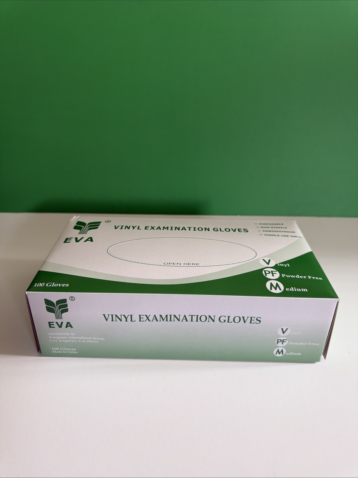 Eva Vinyl Examination Gloves, 100/box Powder Free Vinyl Midium Disposable