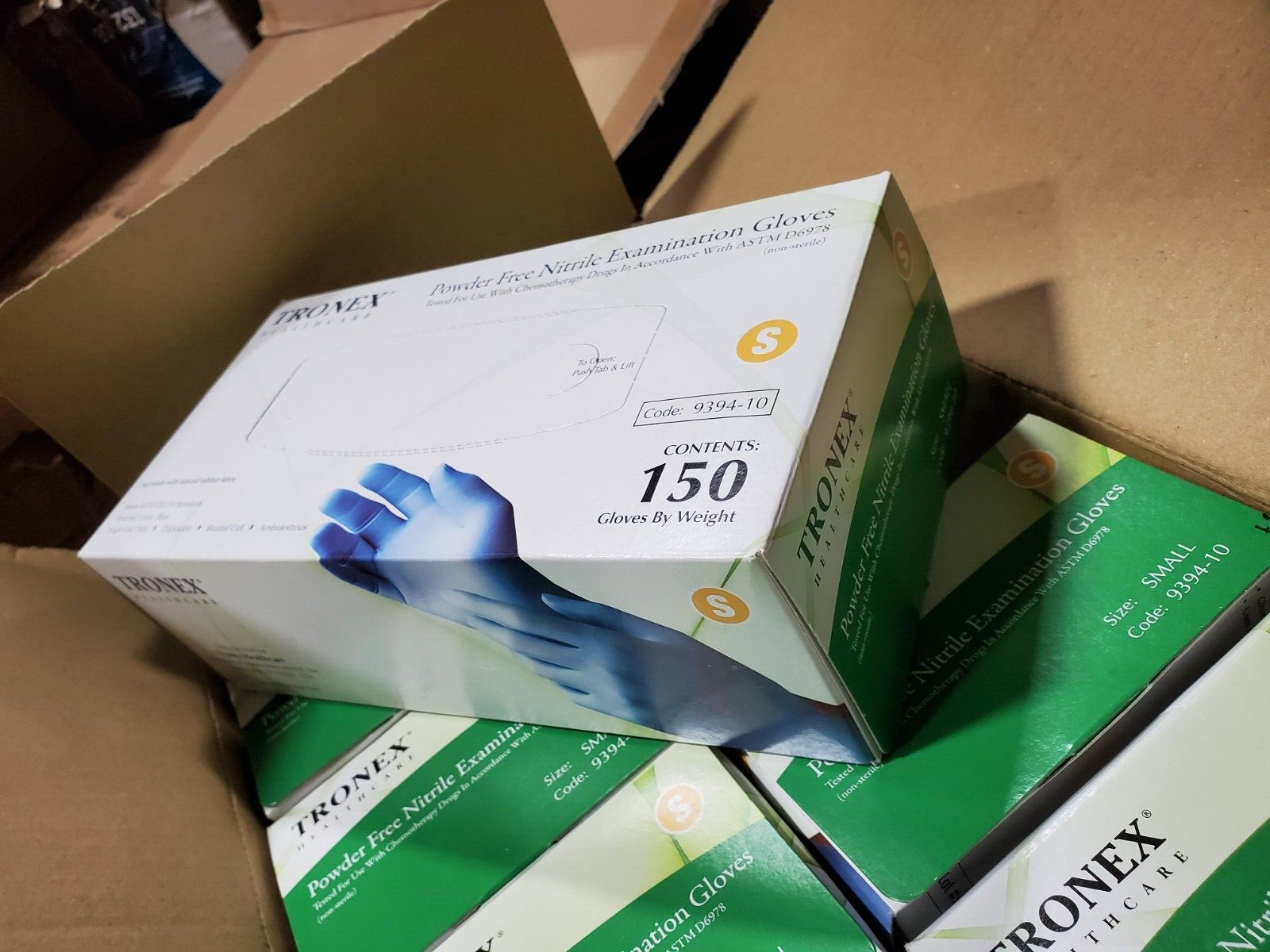 *1500pcs* Tronex Healthcare Powder Free Nitrile Gloves Size S Blue