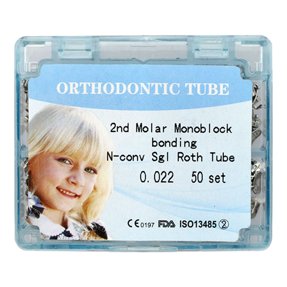 Dental Orthodontic Buccal Tubes Roth 0.022 1st 2nd Molar One Piece Bondable MIM