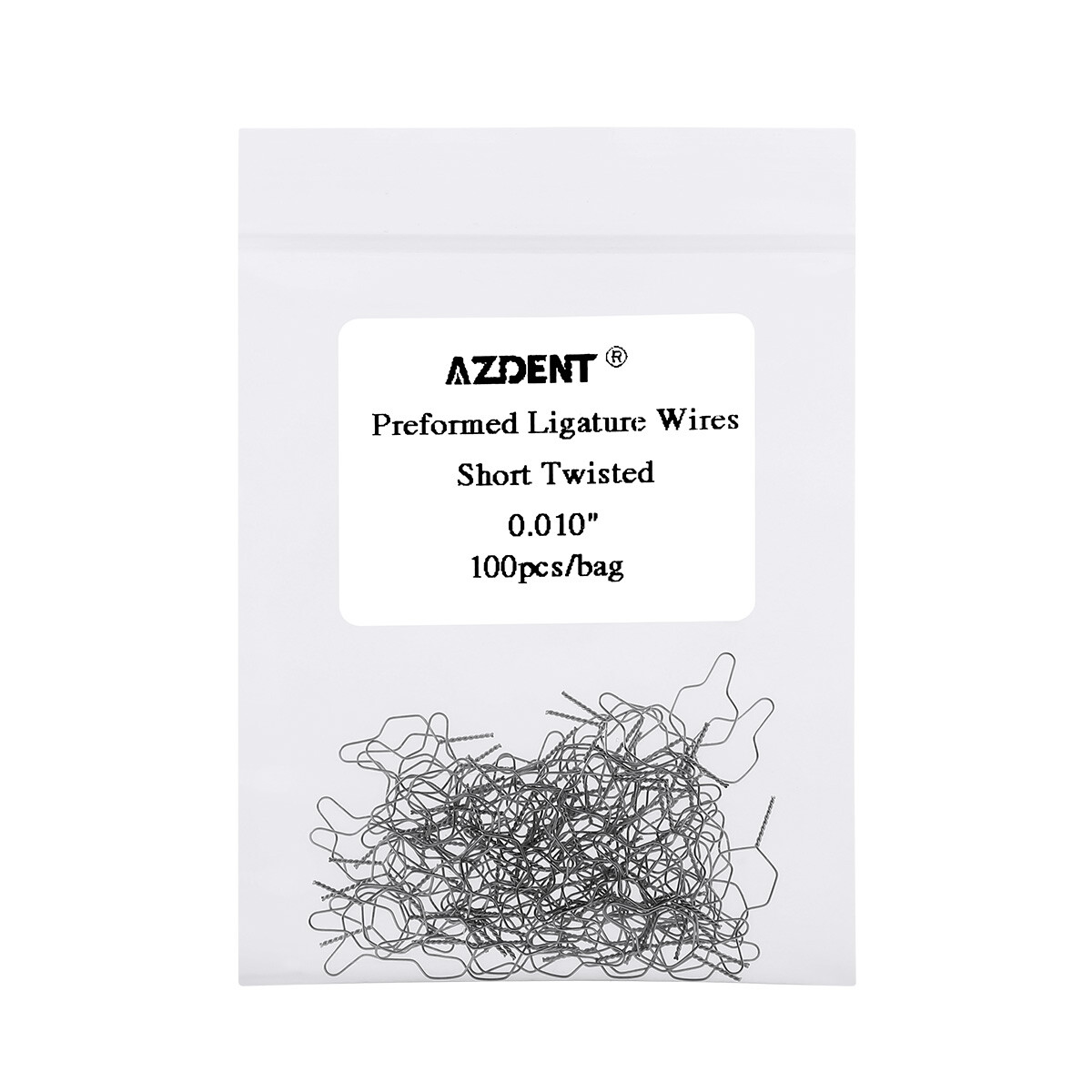AZDENT Dental Wire Preformed Ligature Ties Long Short Twist / Brackets Braces