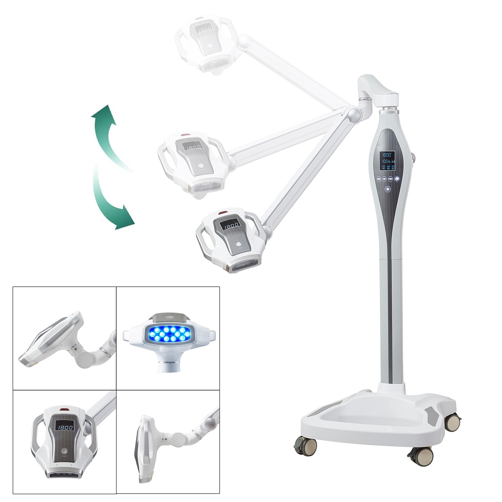 60W Dental LED Bleaching System Teeth Whitening Lamp with Double Screen 12 LEDs