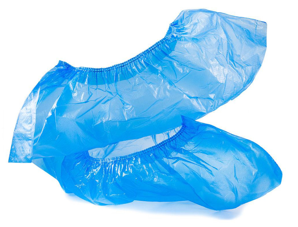 Disposable PE Plastic Shoe Covers 100pcs Dust Proof Waterproof for Home/Hotel