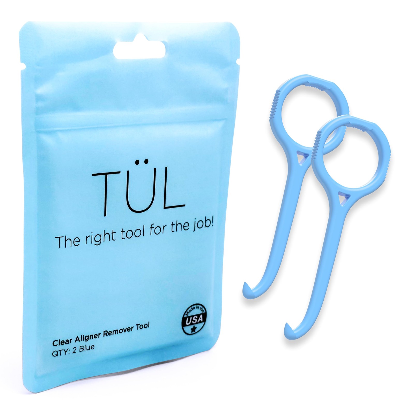 TÜL | Only Invisalign Remover Tool Made in the USA | Lifetime Blue 2 Pack