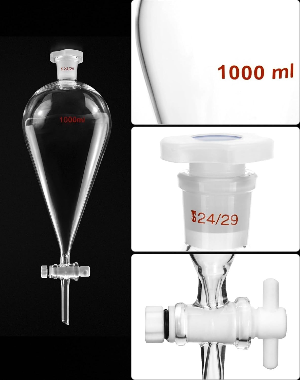 Complete Laboratory Titration Setup: 1000ml Funnel and Heavy Duty Support Rackt*