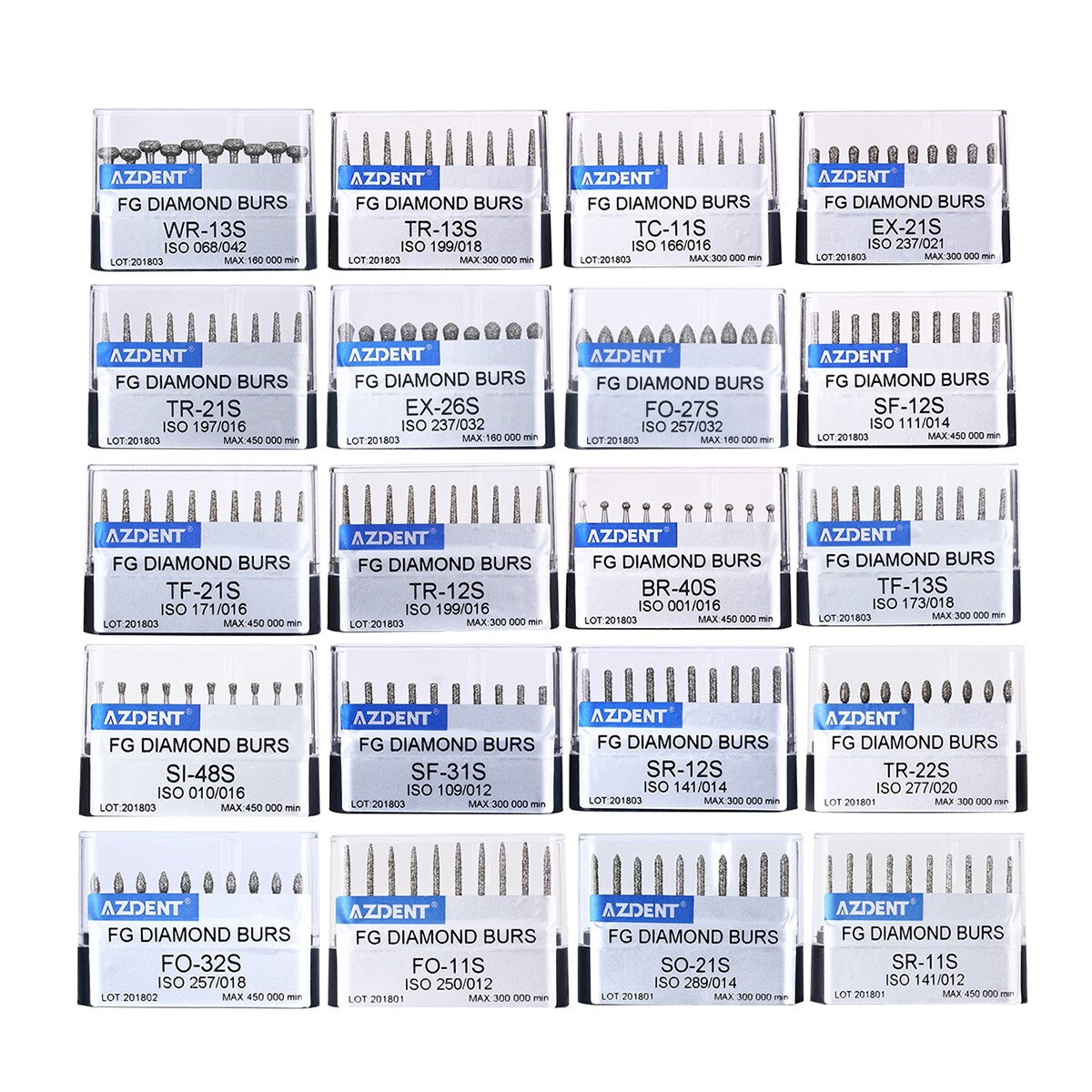 USA Dental Diamond Burs/Tungsten Carbide Burs Endo Burs for High Speed Handpiece