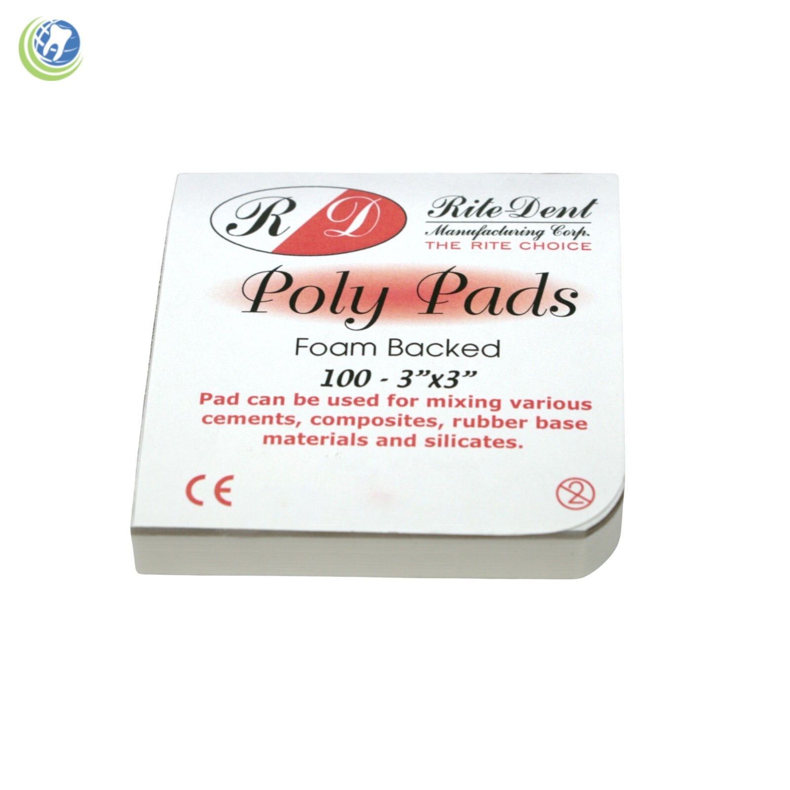 1 x Dental Disposable Mixing Poly Pad 3″ x 3″ Cements Composite (100 sheets/pad)