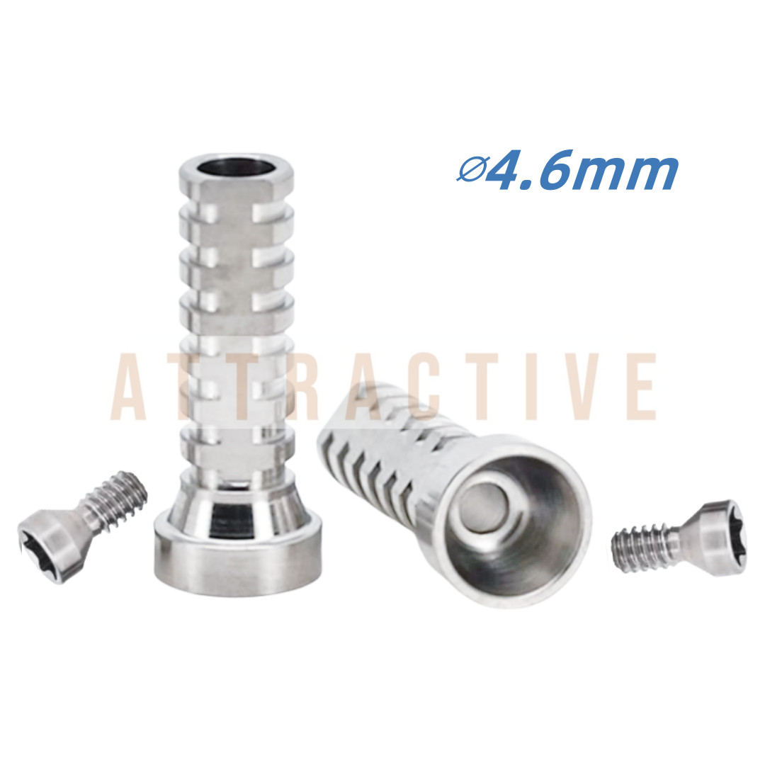 Dental Temporary Titanium Coping Screw Abutments GH2 Fits ITI Straumann ∅4.6mm