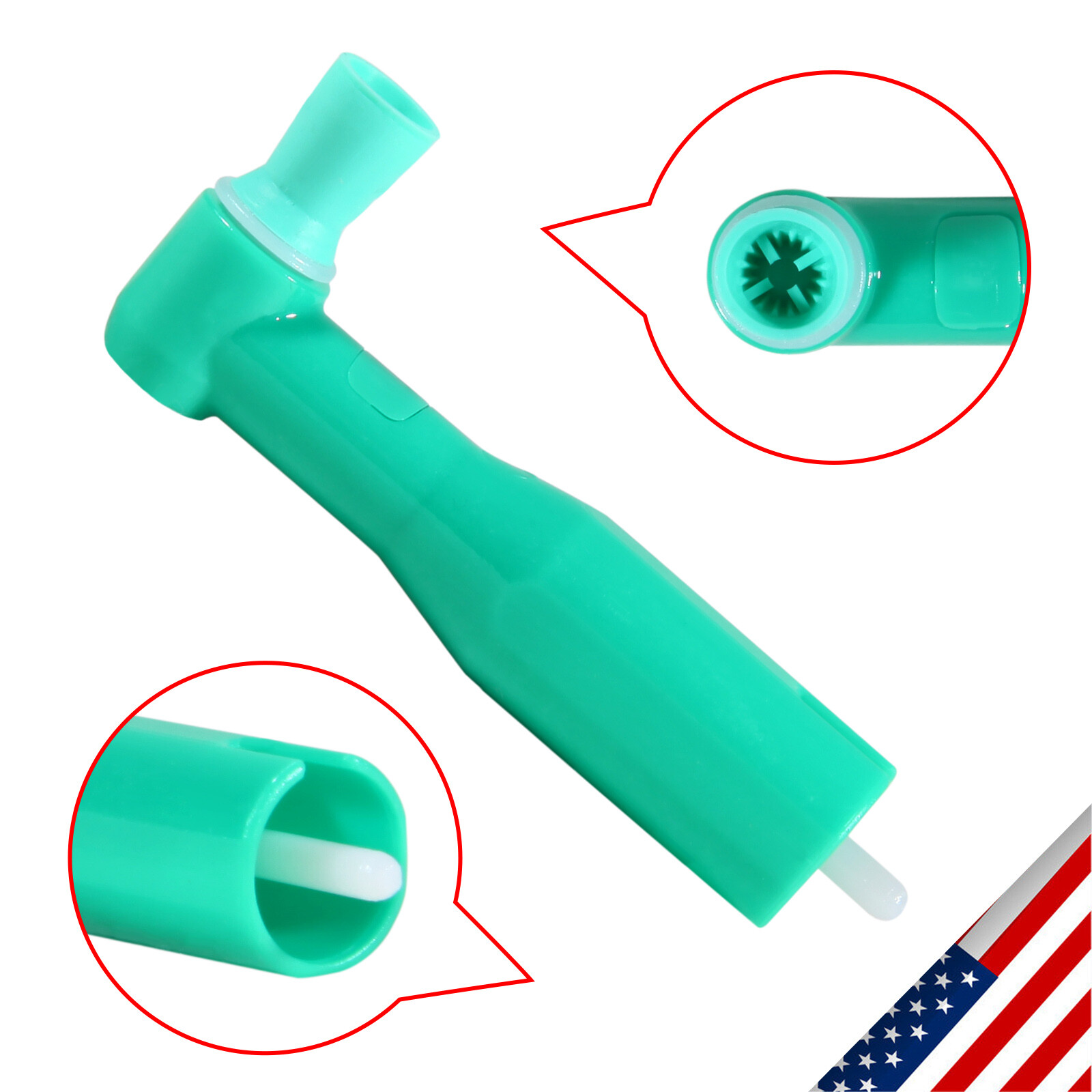Dental disposable prophy angles Soft cup Latex Free 90° Polishing Cups Green