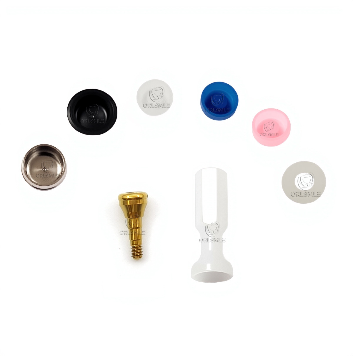 Locator abutment with Standard males caps fit to Straumann NC platform GH1-6