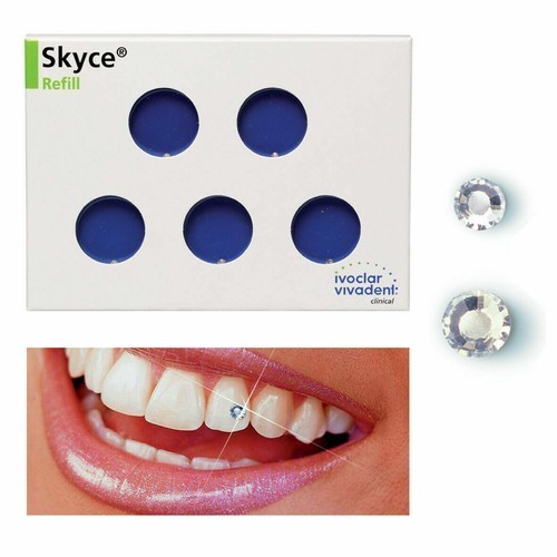 Ivoclar Vivadent Skyce Crystals Tooth Jewellery 5 Pc Decorative Ornaments.