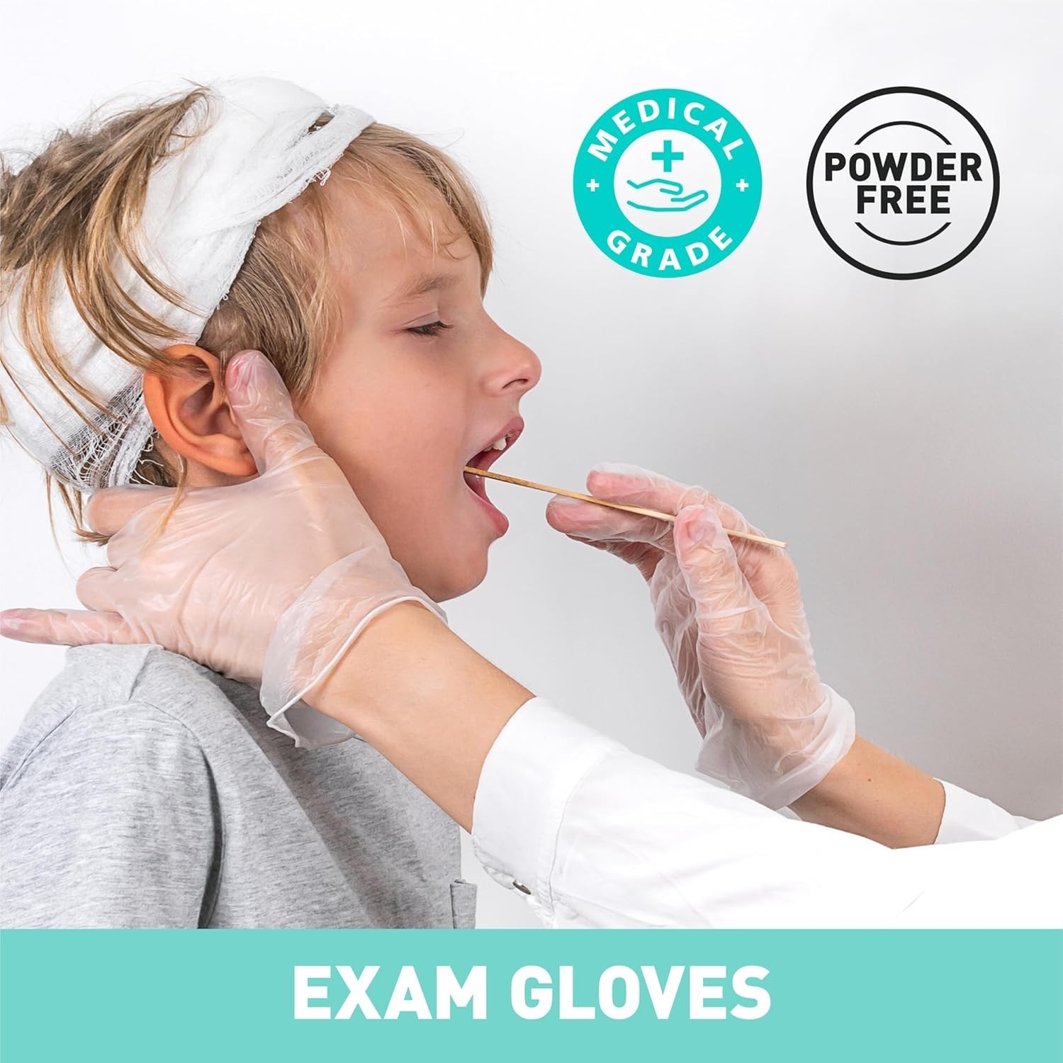 Disposable Gloves M, Food Safe | Latex-Free and Powder-Free Clear Vinyl Glove…
