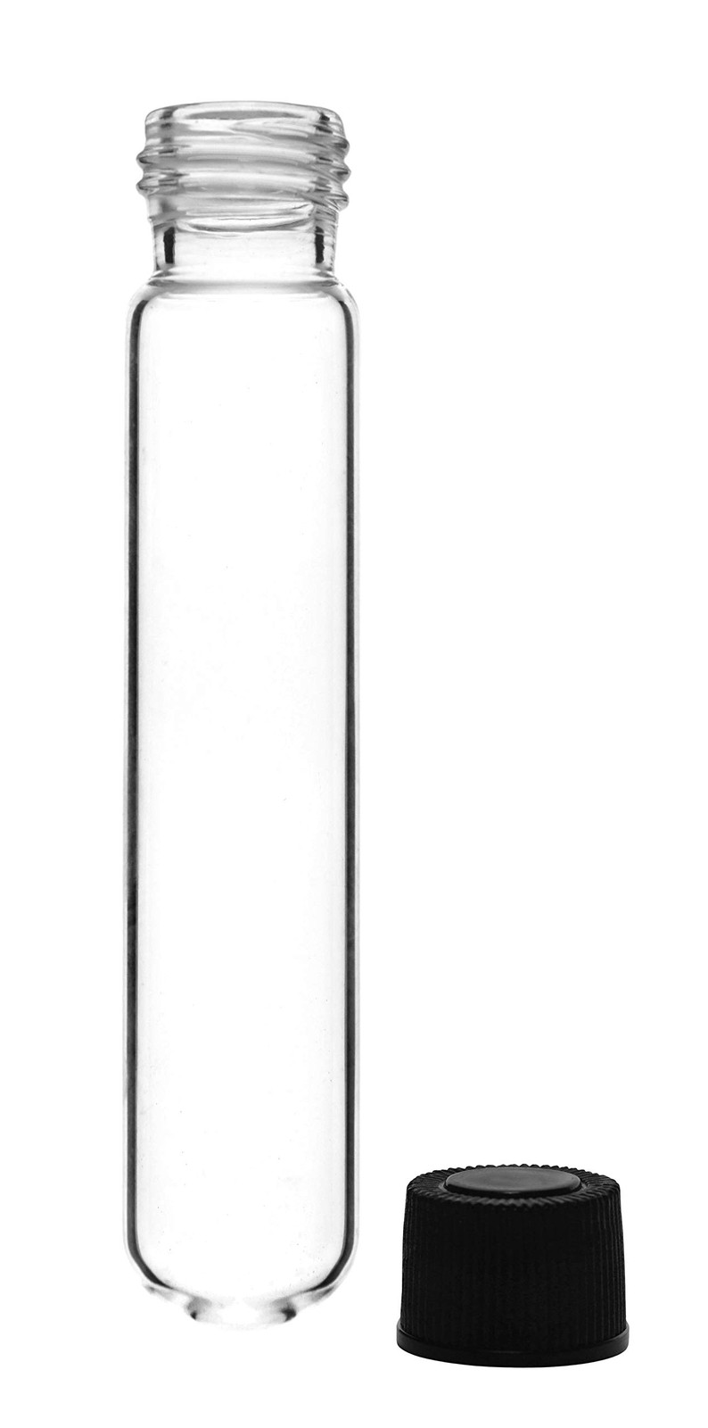 12PK Test Tubes, 30ml – Bakelite Screw Cap with Rubber Liner – Borosilicate…