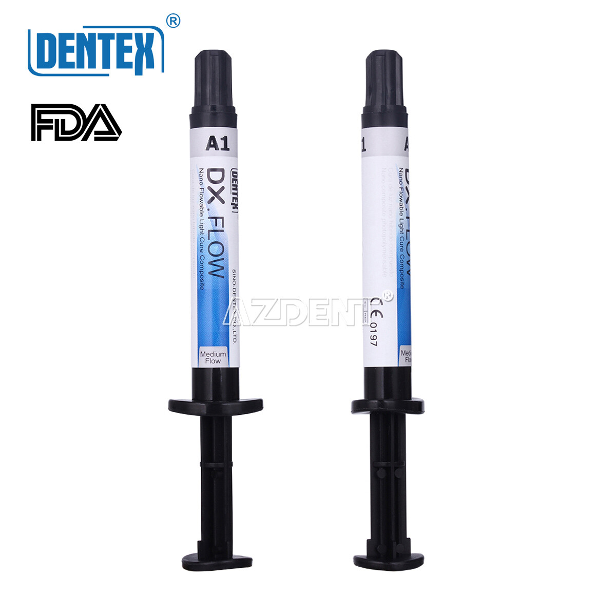 DENTEX DX.FLOW Dental Flowable Light Cure Composite Resin Medium Flow A1/A2/A3