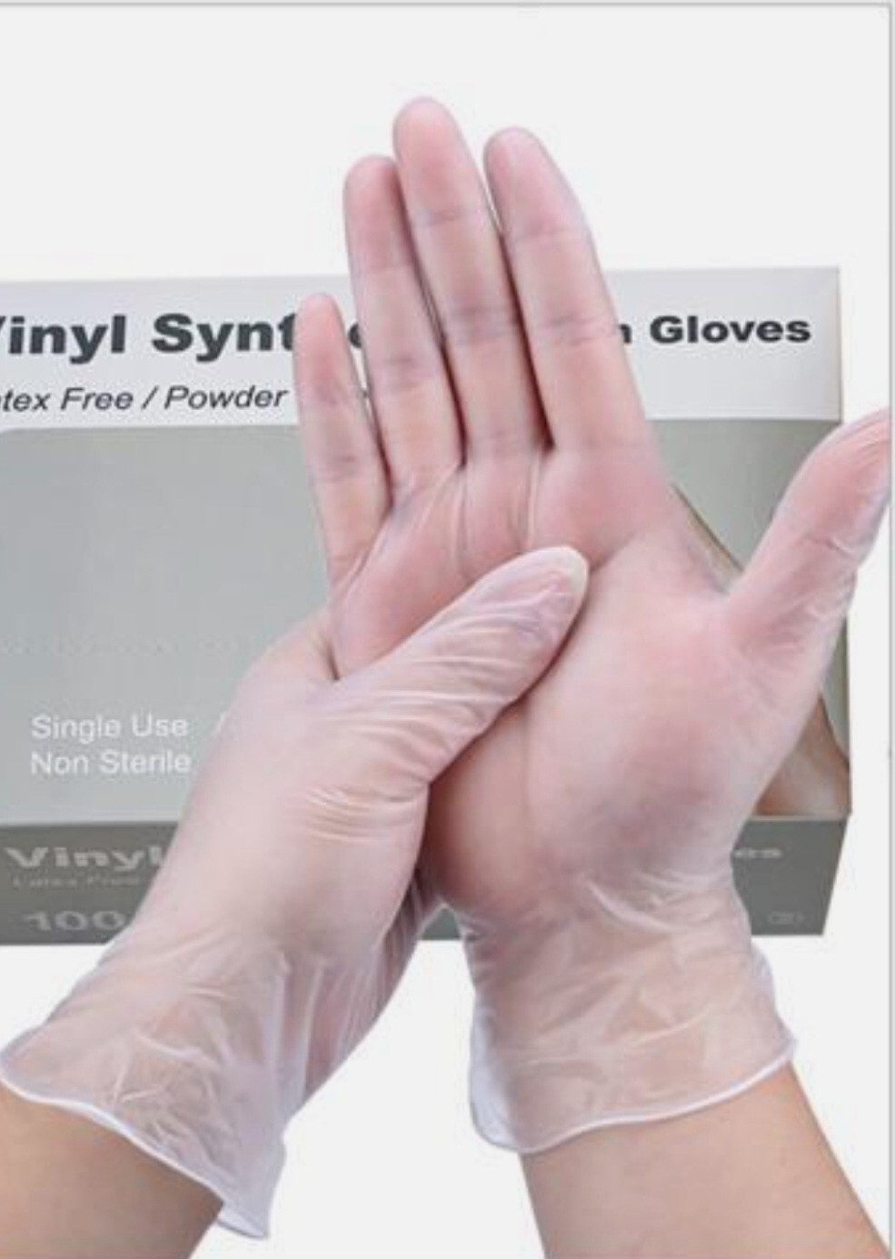 3 BOXES | Ambidextrous Disposable VINYL GLOVES | 100 Count Each | 300 TOTAL