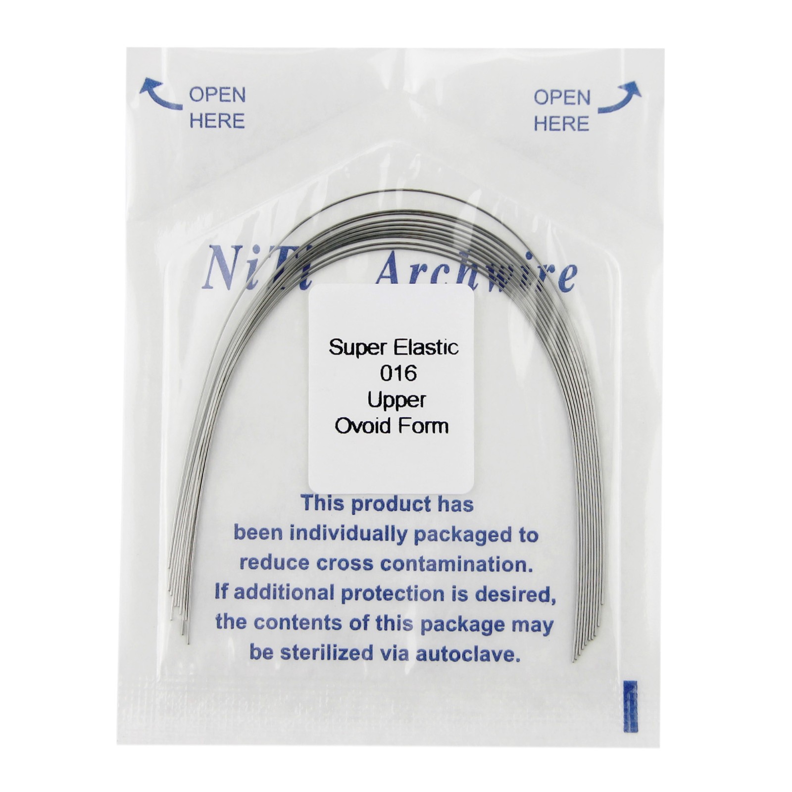 100PCS Dental Orthodontic Arch Wire Niti Round Ovoid Upper Lower 012 014 016 018
