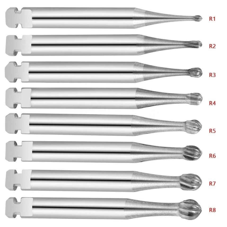 Round Carbide Burs for Slow Speed Latch RA (Choose Your Size & Qty) 22mm