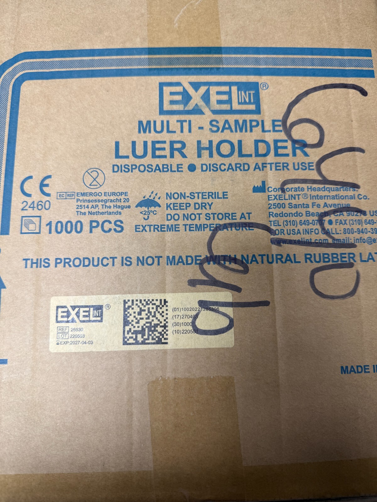 Exel International 26530 – Multi-Sample Needle/Blood Tube Holder – Case of 1000