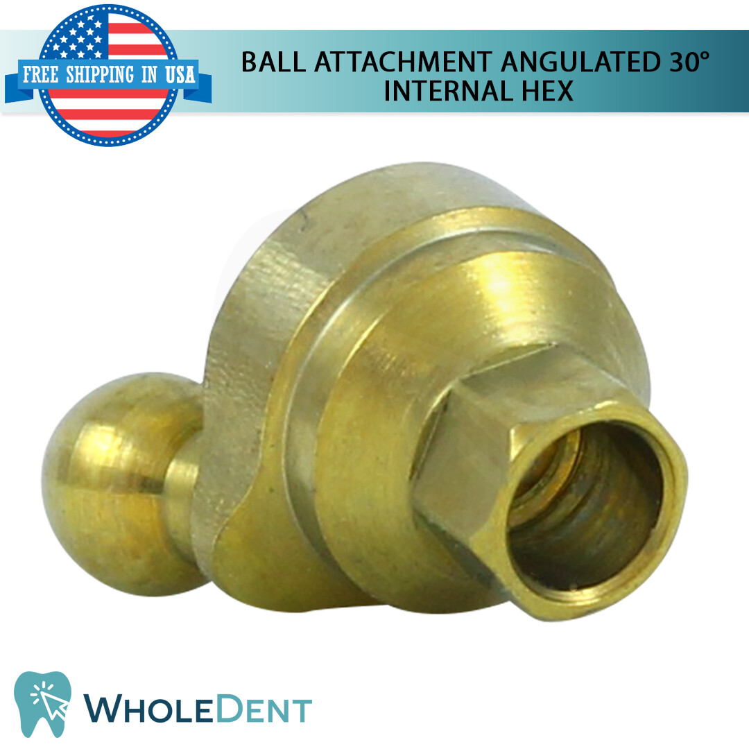 Angulated Ball Overdenture Attachment 30° Abutment Dental Implant Int Hex