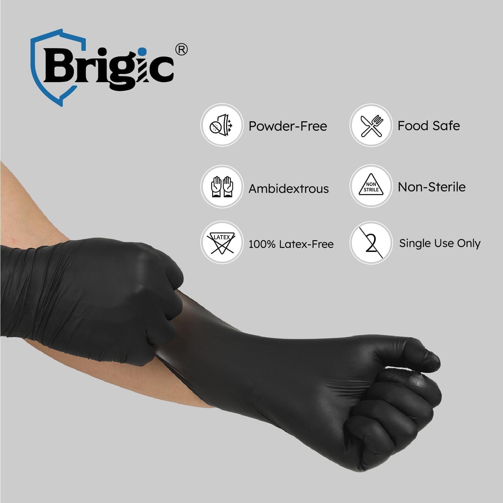 Disposable Nitrile Gloves, Textured Grip, 4mil, Lightweight, Slip-Resistant, …