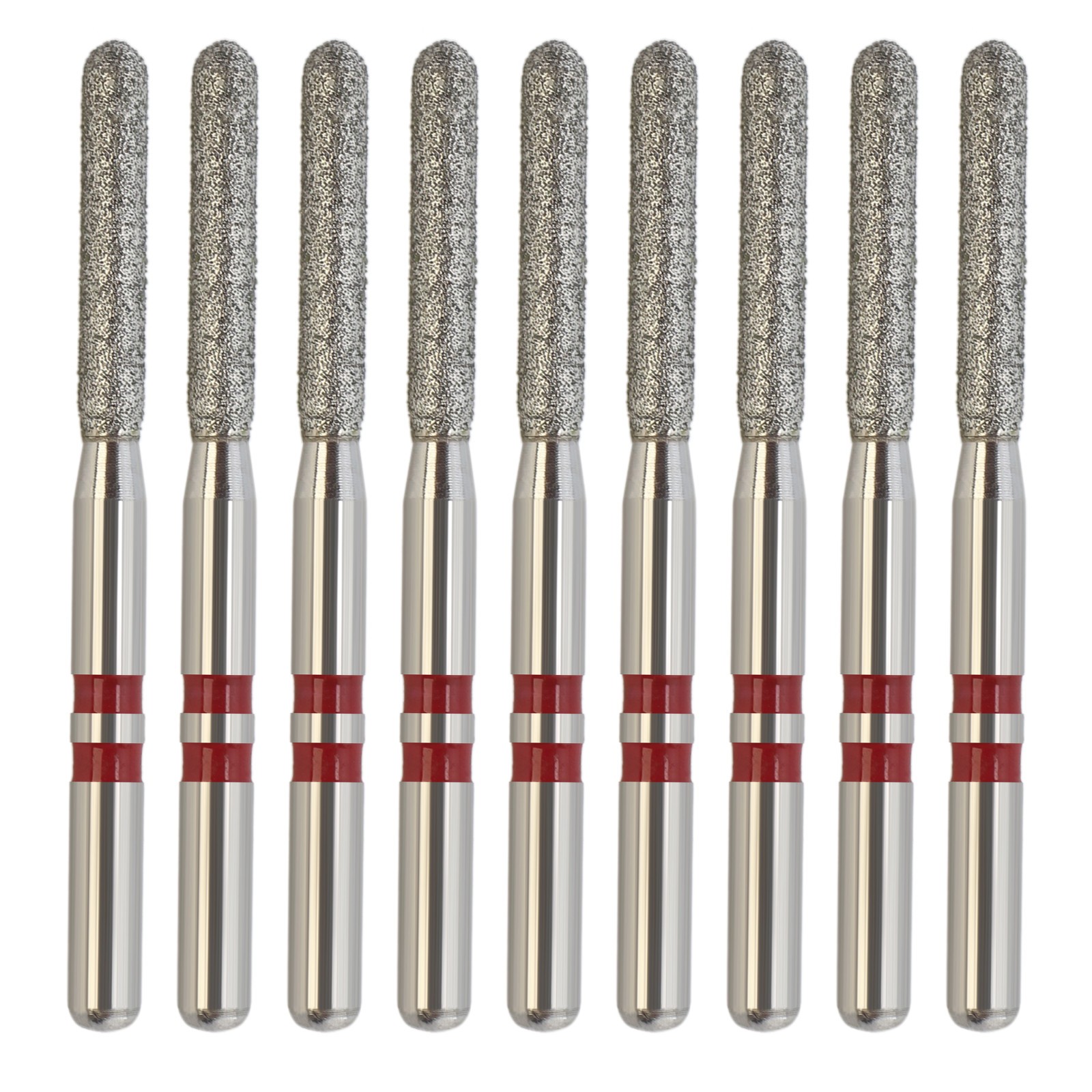 Zirconia Cutting Diamond Burs FG Round End Cylinder Medium Coarse Grit Z881 Bur