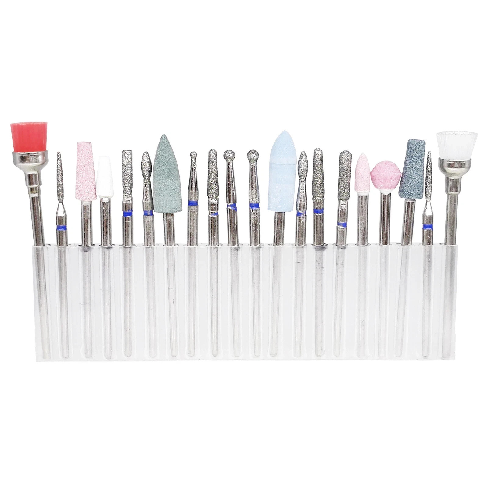 20 Pcs/Set Lab Dental HP 2.35MM Diamond Burs Brush Rubber Polisher Polishing Kit