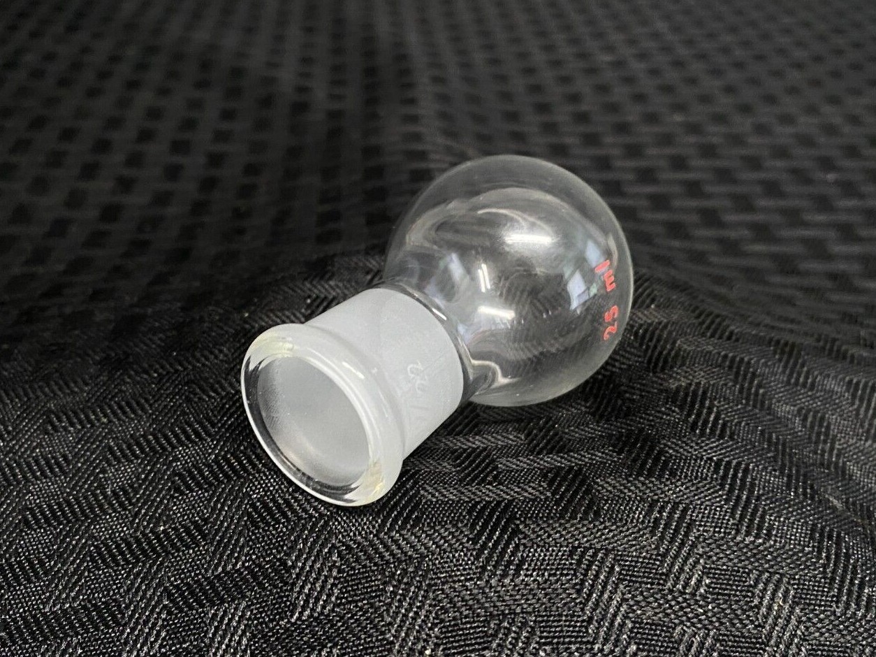 Ace Glass 25mL Glass Single Neck Round Bottom Flask 19/22 Outer Joint, 9458-217
