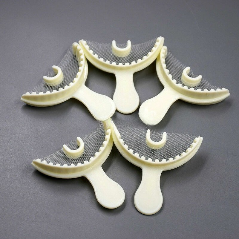 100 Pcs Anterior Bite Registration Trays Disposable Dental Triple Impression