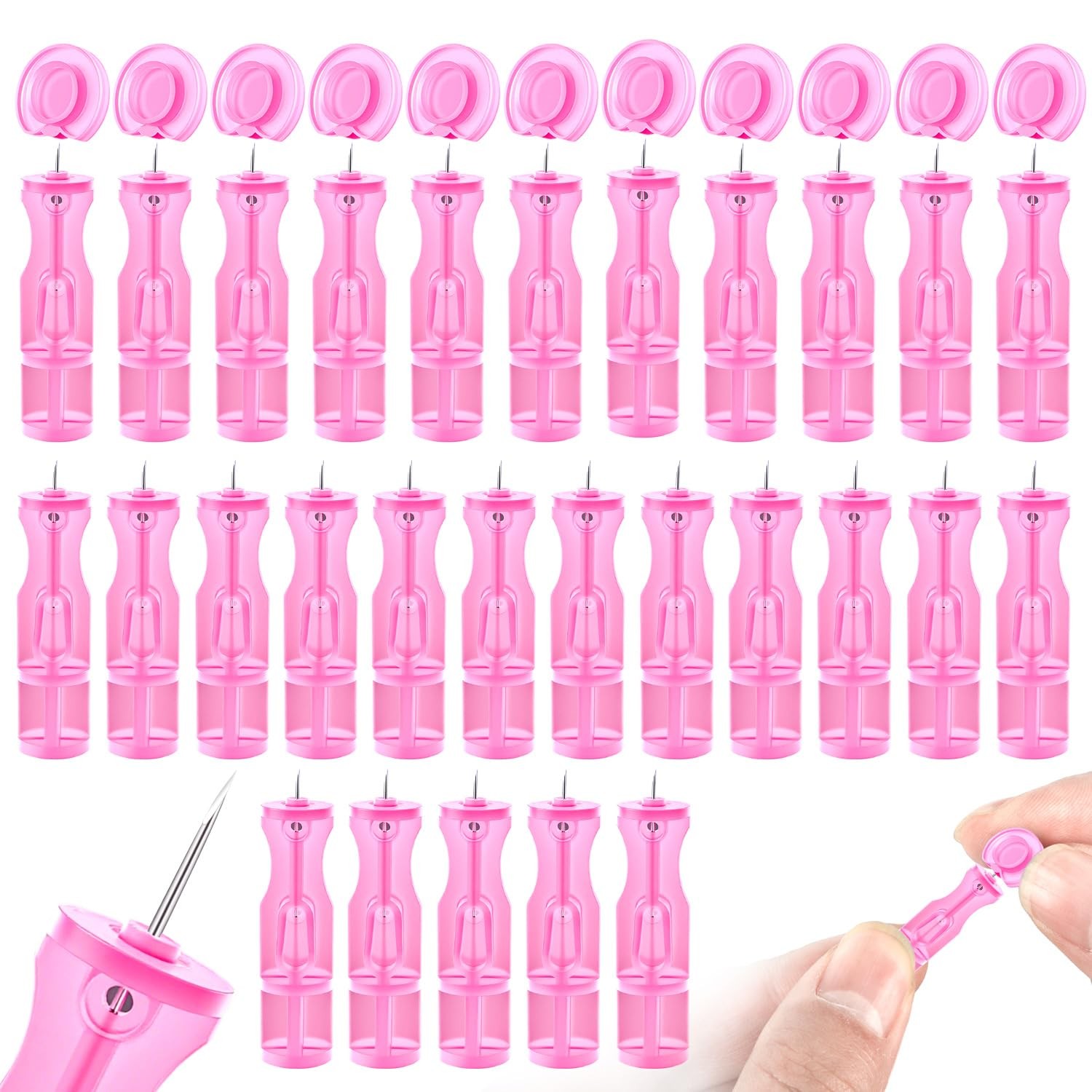 WHMVPWT Lancets for Facial Extraction, 150Pcs 1 Count (Pack of 150), Pink
