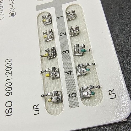 10 Packs Dental Orthodontic Brackets Braces Metal Min Roth .022 Hook 3 4 5 Hooks