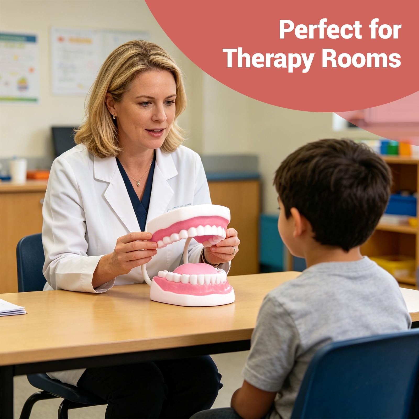 Mouth Model White Hinge for Speech Therapy, Ideal Brushing Teaching Dental Te…