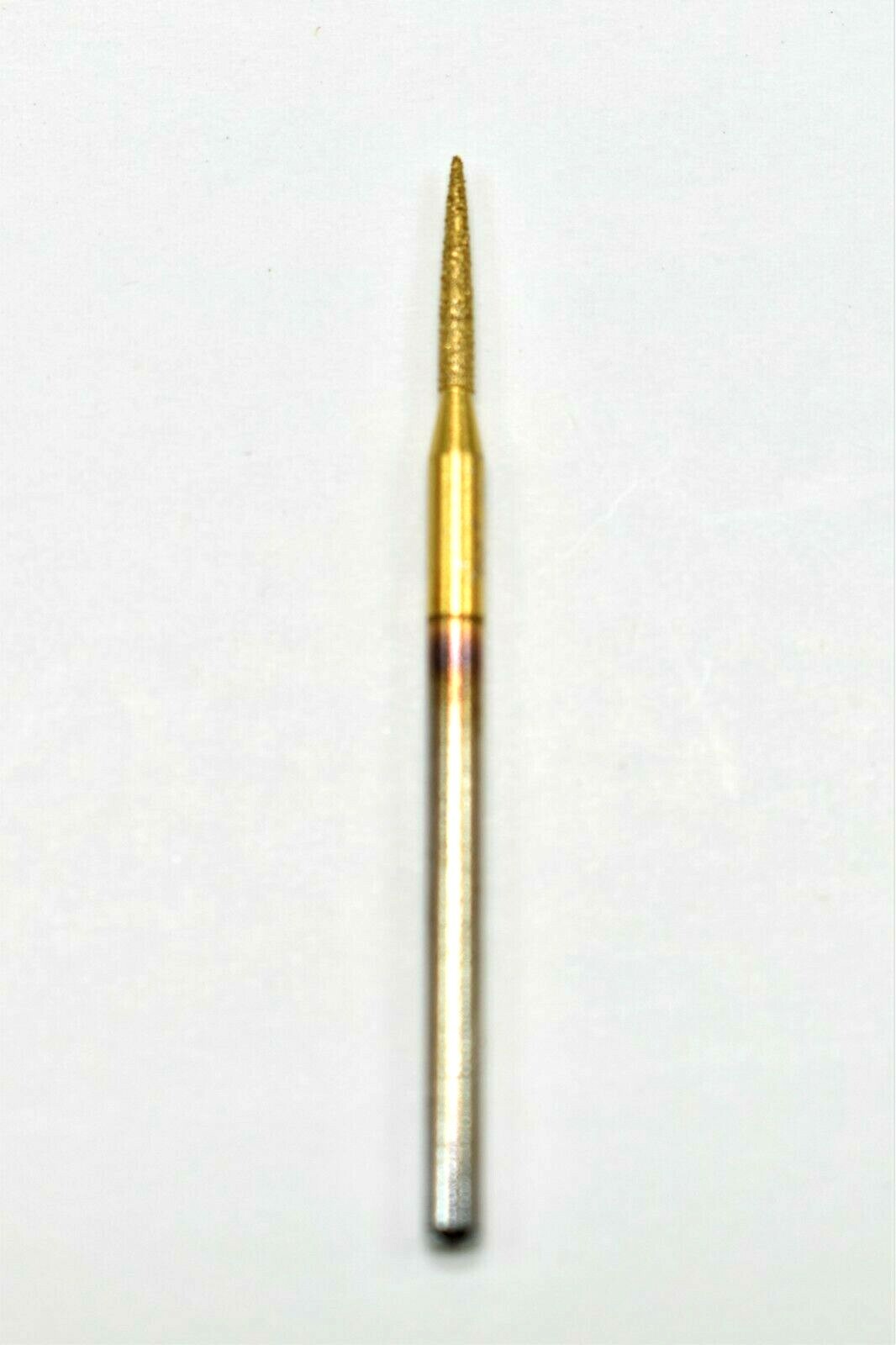 1/16″ Diameter x 3/8″ Length Golden Diamond & CBN Mounted Point Bur -3/32″ Shank