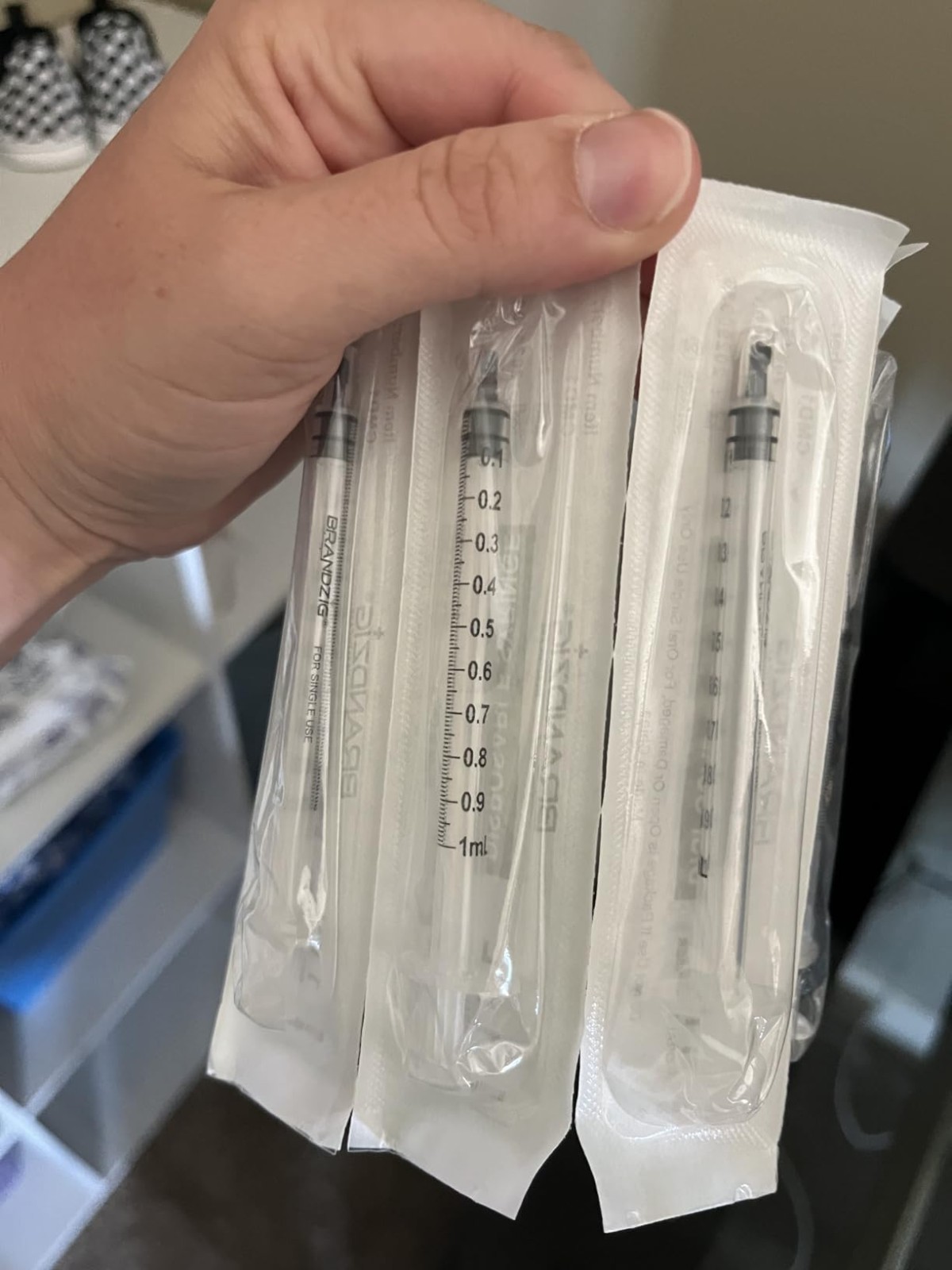 100 Pack 1ml Oral Syringes, Sterile Luer Slip Tip Medicine Dispenser No Needle