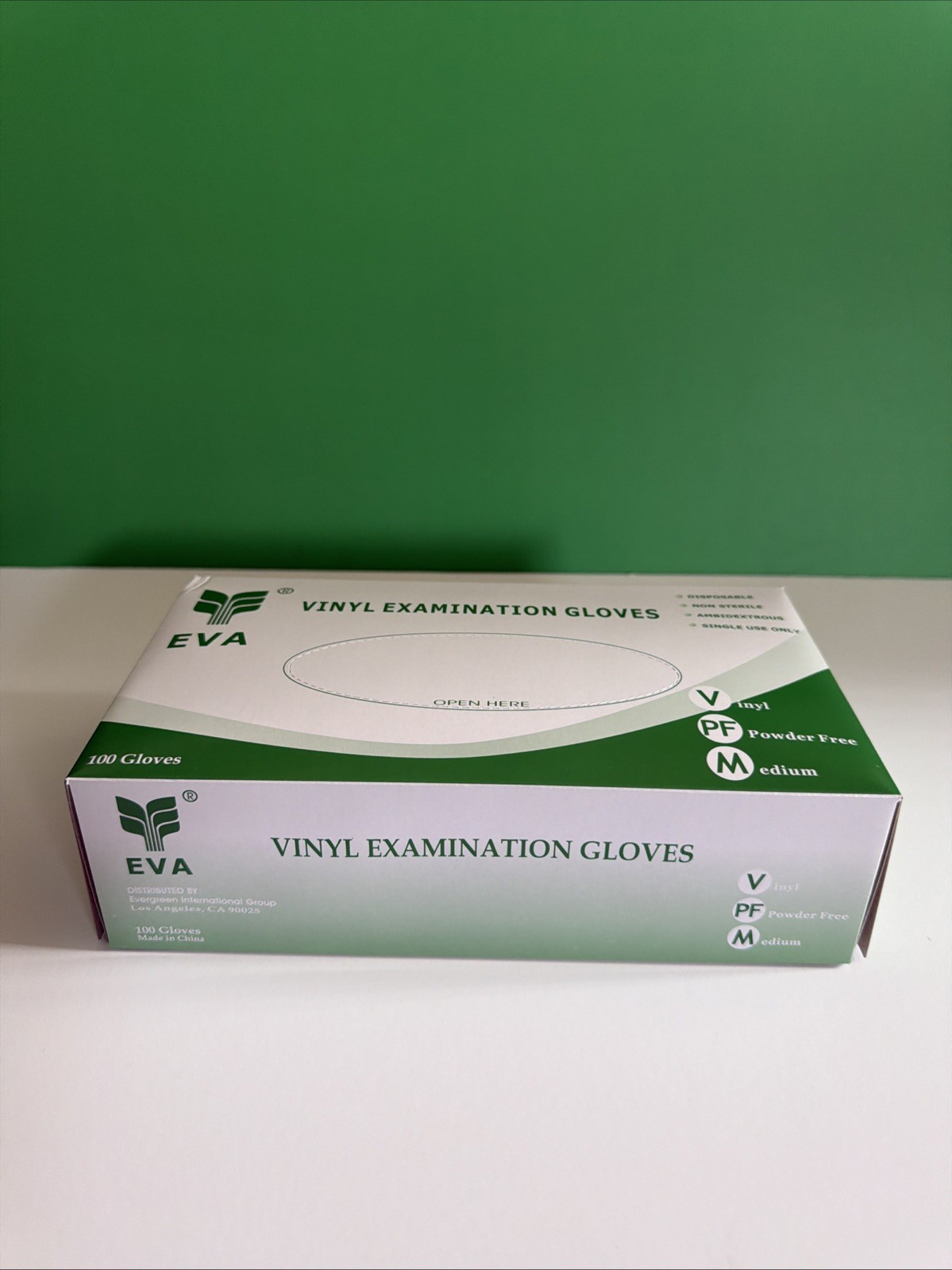 Eva Vinyl Examination Gloves, 100/box Powder Free Vinyl Midium Disposable