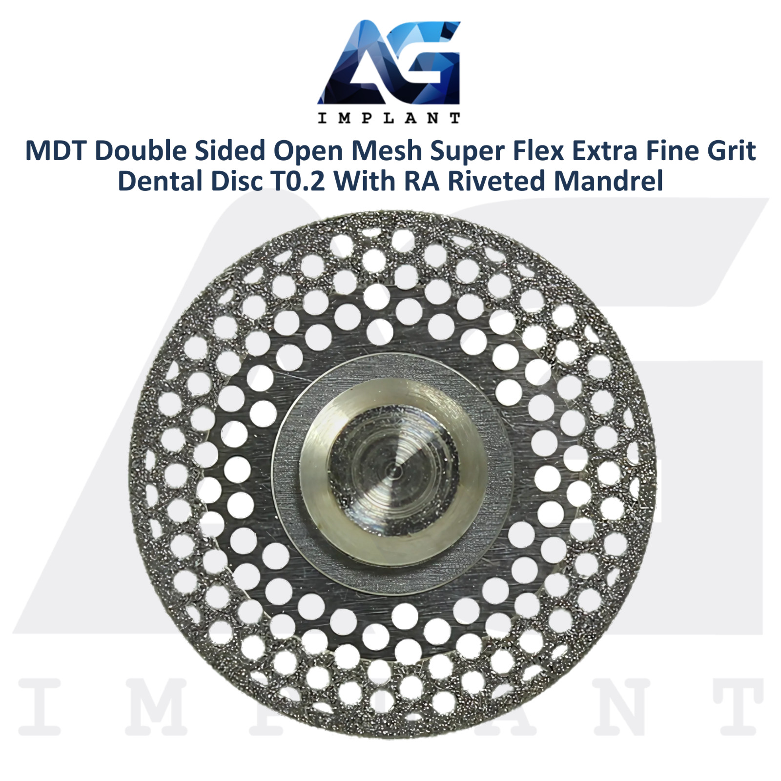 MDT Double Sided Open Mesh Super Flex Extra Fine Dental Diamond Coated Disc T0.2