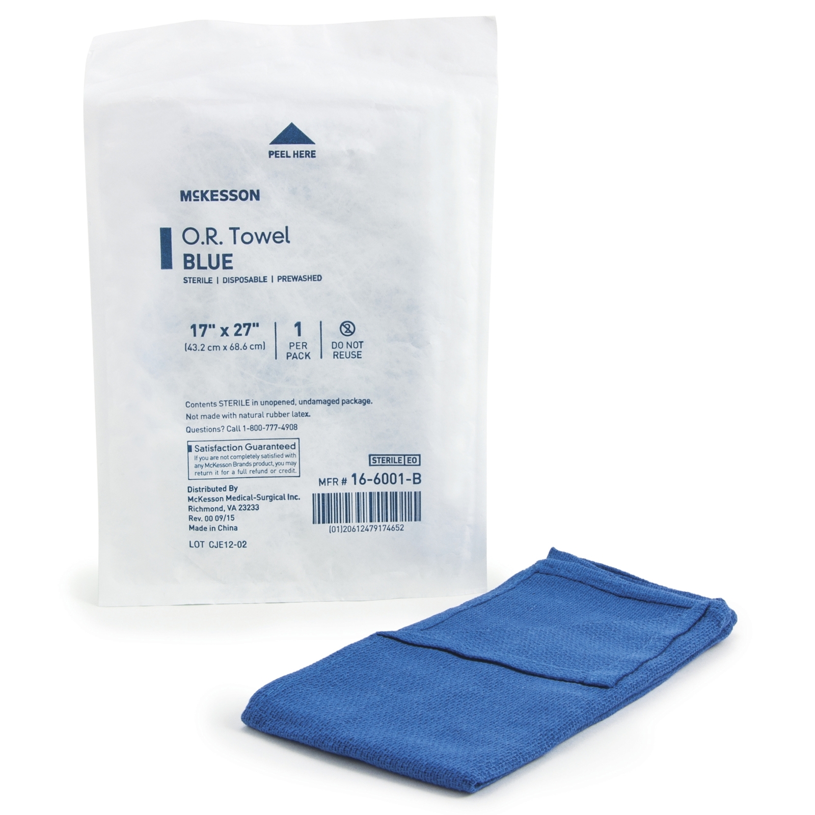 McKesson O.R. Towel Plain Weave / Non-Radiopaque 80 Case(s) 1 Towels/ Case